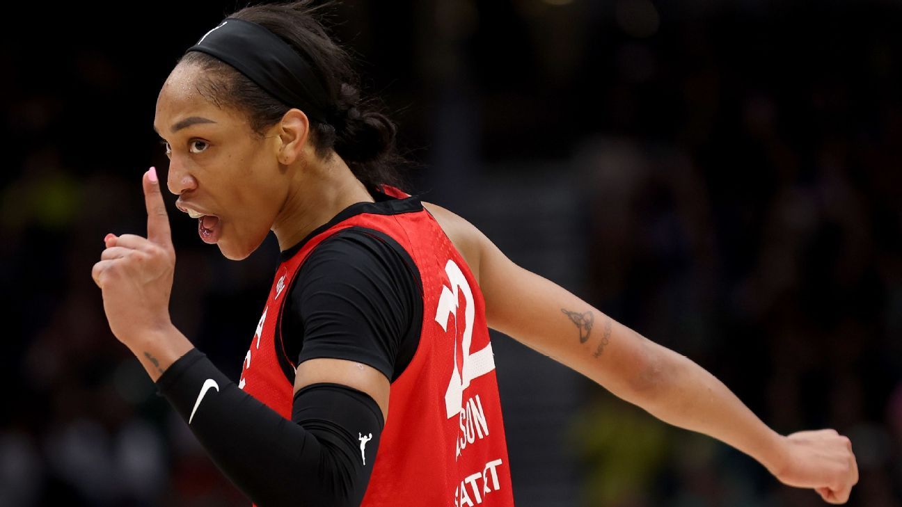 ஏசஸின் அ'ஜா வில்சன் WNBA வரலாற்றில் இரண்டாவது ஒருமனதாக MVP ஆனார்