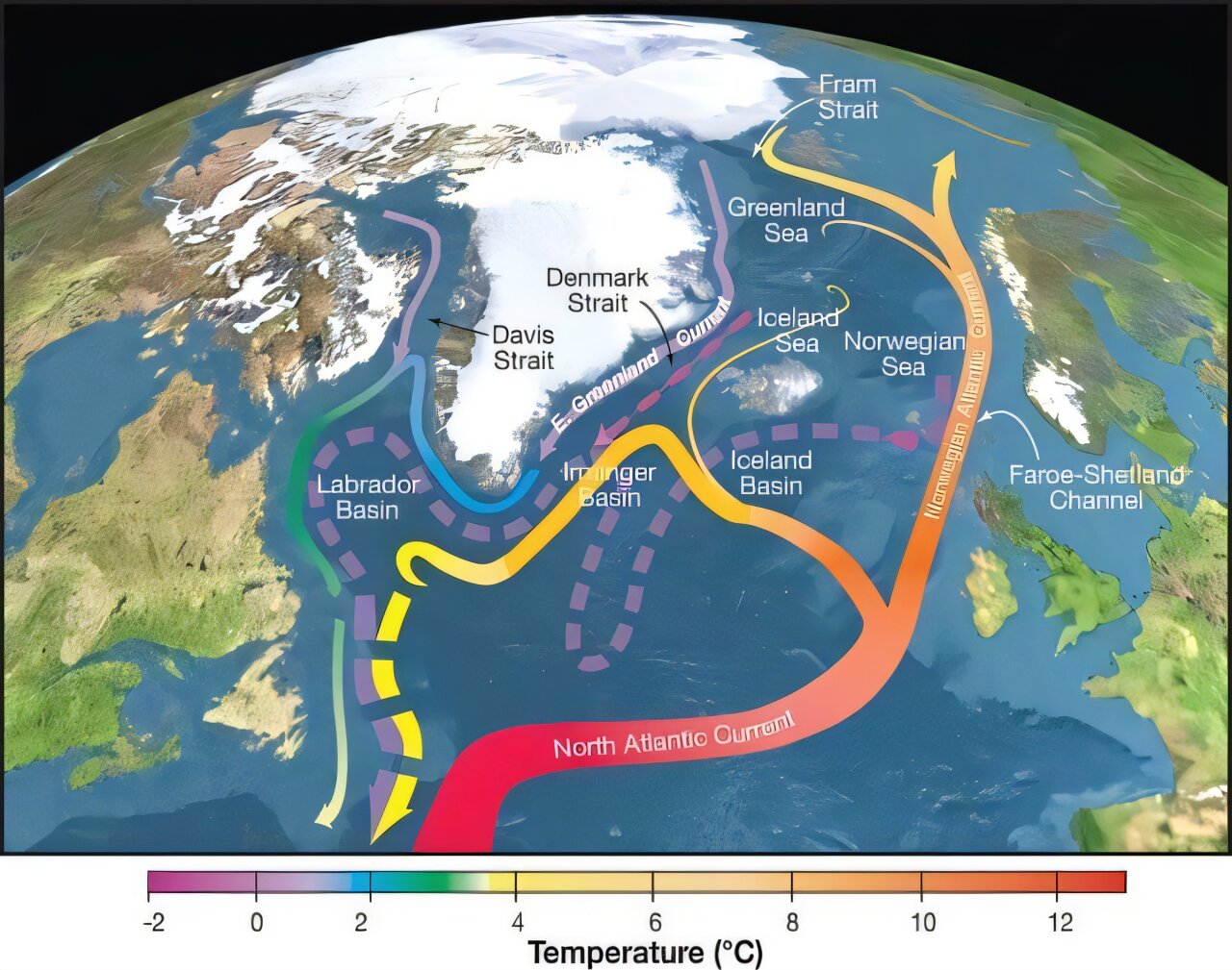 Slowing ocean circulation may temper Arctic temperature rise