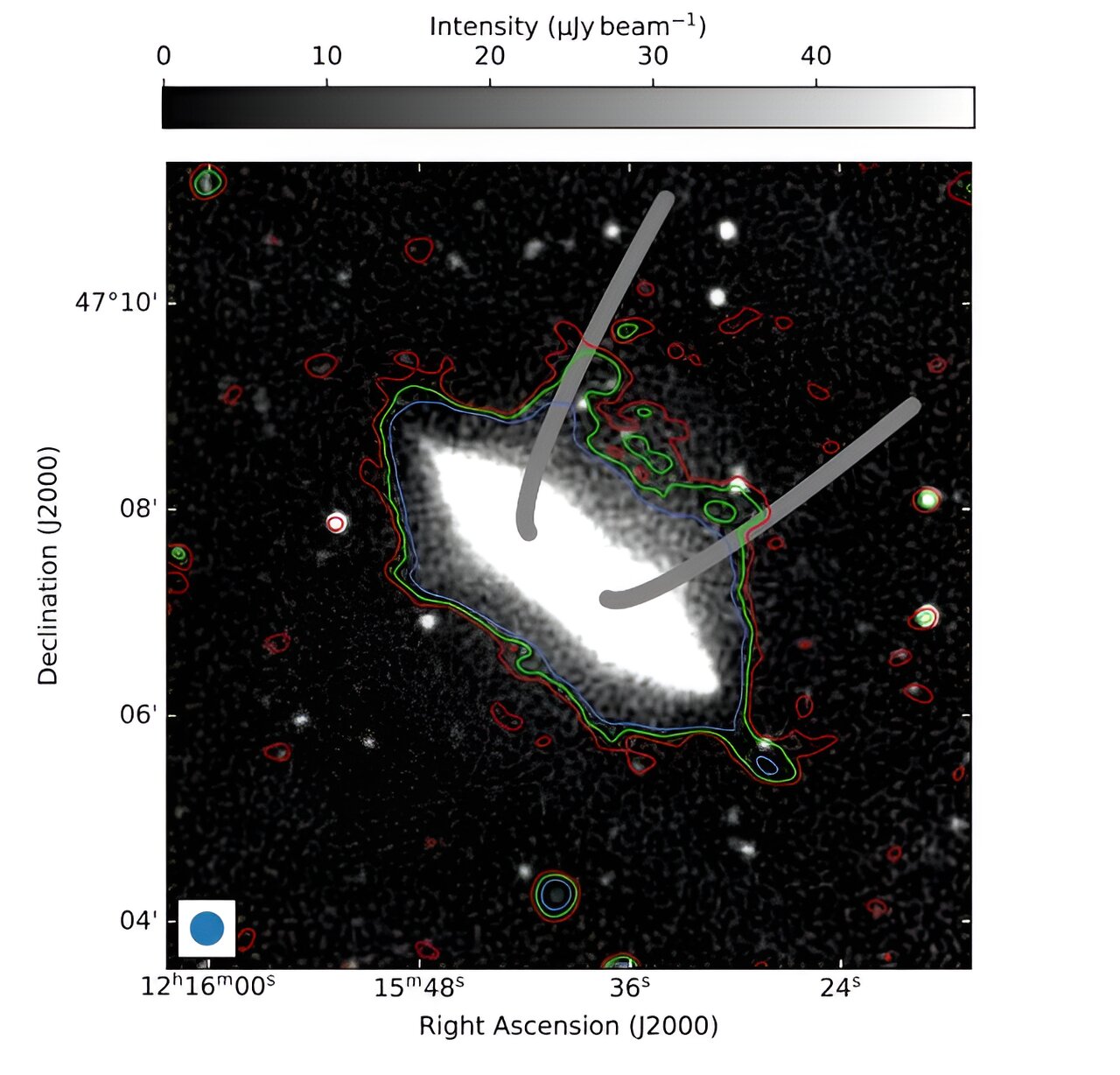 கேலக்ஸி NGC 4217 இல் பெரிய ரேடியோ குமிழி கண்டறியப்பட்டது