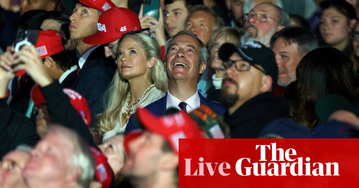 Labour rejects Nigel Farage’s offer to help government as intermediary with Donald Trump– UK politics live | Politics