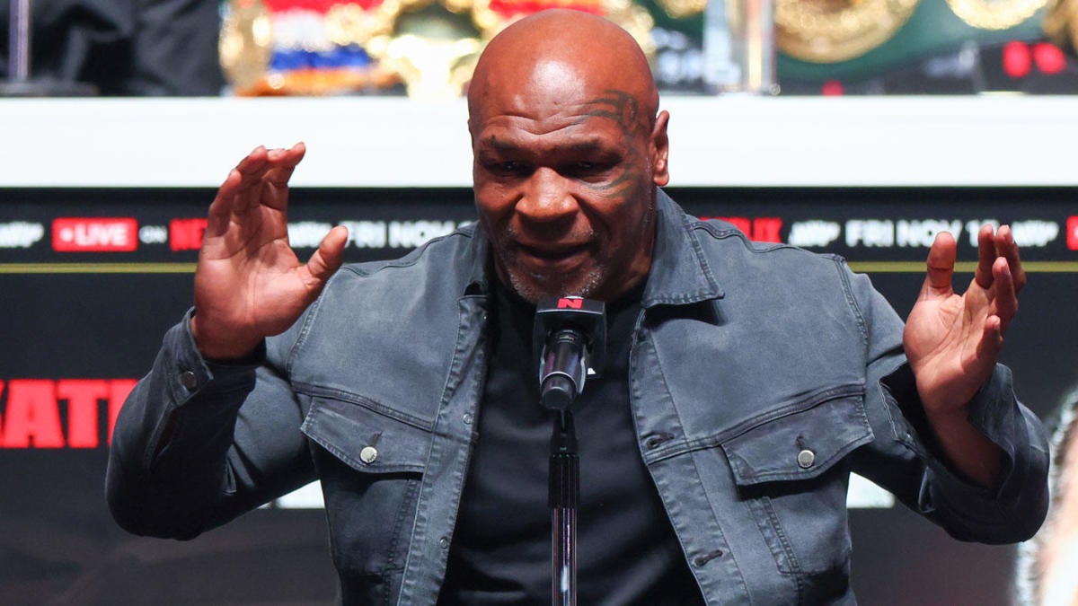 Mike Tyson vs. Jake Paul press conference: ‘Iron Mike’ says few words as Paul makes bets with other fighters